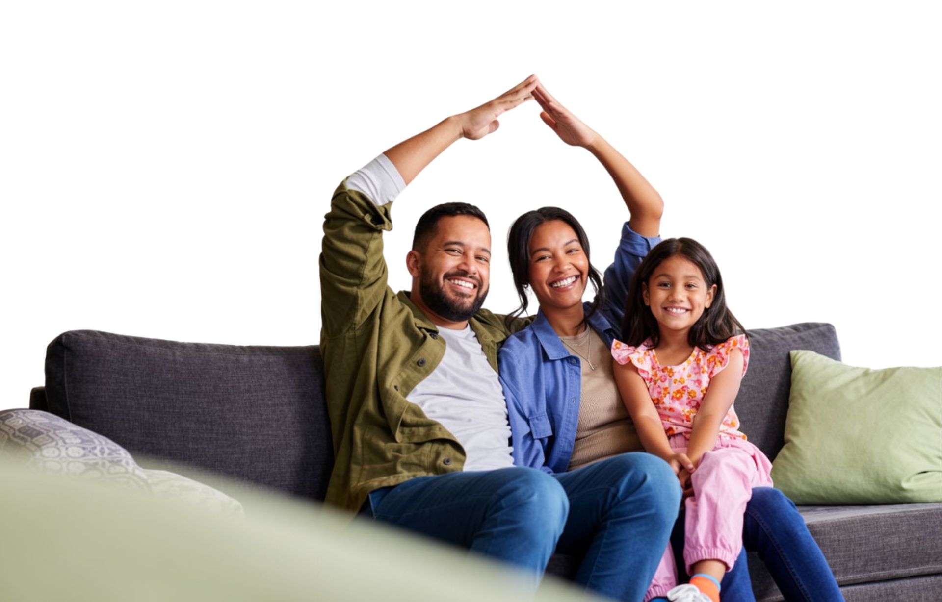 A happy family at home