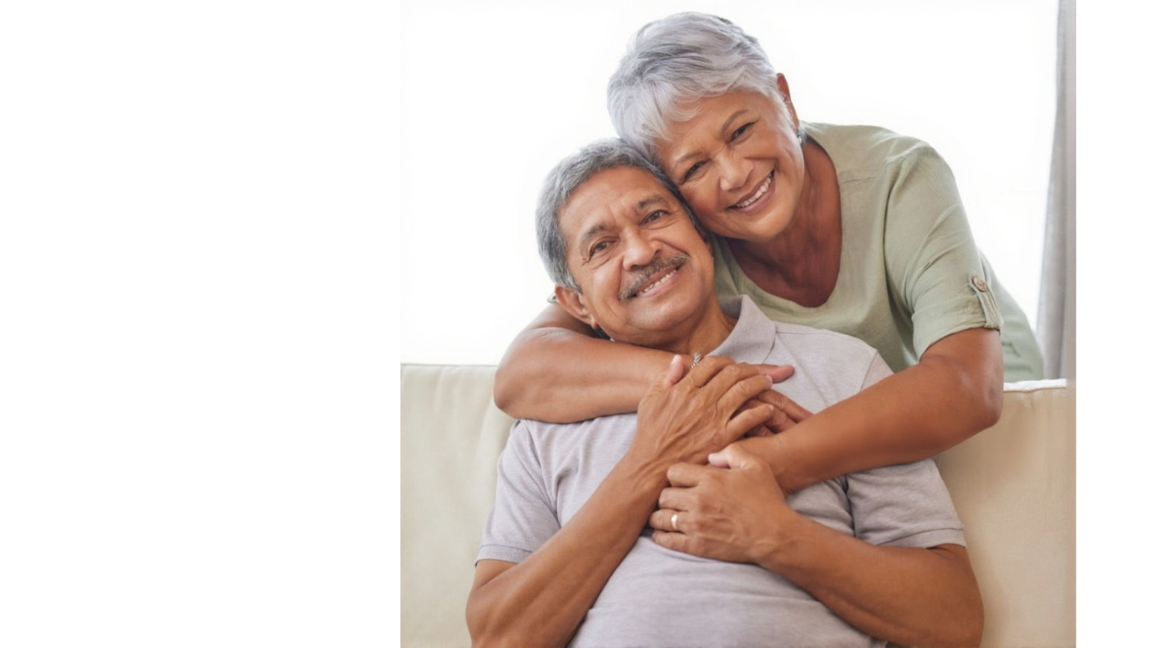 Senior couple at home